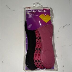 CVS Health Women's Fashion Insole - Black and Pink